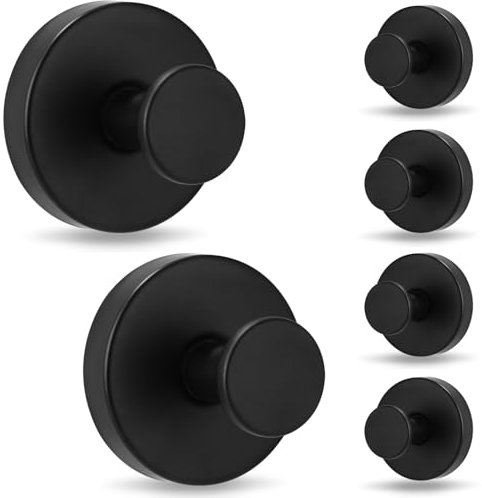 Zaxiva Lot de 6 Crochets à Ventouse, Crochet Ventouse Puissante sans Perçage pour Carreaux, Patere Murale Réutilisables et Amovibles en Acier Inoxydable Pour Cuisine, Salle de Bain, Fenêtre Lisse