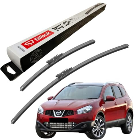 Silbak Windscreen Wipers, fits for NISSAN QASHQAI+2 (08/2008-12/2013) Front Wiper Blades, 600mm/380mm