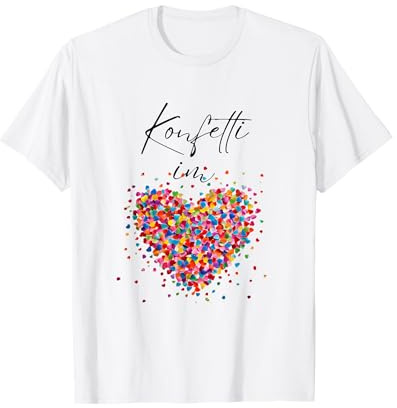 Konfetti im Herzen Fasching Karneval Kostümersatz T-Shirt