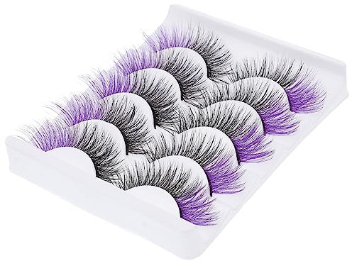 Ipetboom 5paare Natürliche Flexible Handgefertigte Falsche Wimpern Mit Intensiver Farbauswahl Wiederverwendbar Hautfreundlich Geeignet Für Anfänger Und Glamouröses Make-up