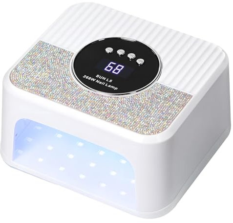 Lampada LED professionale per unghie Sunl5, 45 LED, timer intelligente, display digitale, pannello di cristallo per la luce di polimerizzazione del gel
