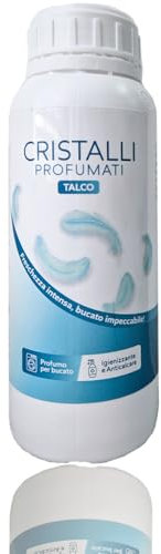 DL SERVICE Profumatore Bucato Lavatrice al Talco, azione Anticalcare, Igienizzante e Ammorbidente, ecologico e naturale per bucato morbido e profumato, 500 ml (Talco)