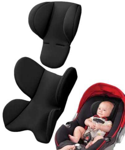 Siuwddee Réducteur De Siège pour Nouveaunés Coussin Siege Auto Été, Coussin De Sièges Souple pour Coque Bébé Coussins De Soutien De La Tête Et du Cou pour Poussette, Siège Auto, Chaise Haute