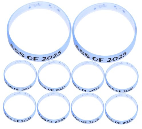 OFFSCH 10 Pezzi Braccialetti Di Laurea Classe Del 2025 in Silicone Braccialetti Decorativi Per Feste Di Laurea Bomboniere Eleganti
