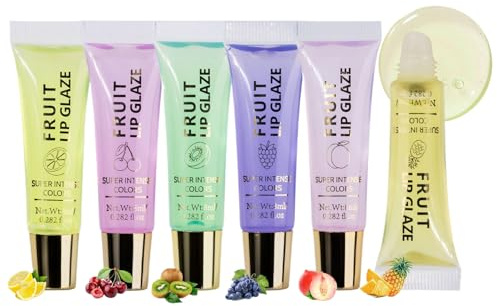 Lip Plumper Gloss - 6X Lip Gloss Oil With Fruit Scent | Smoothing Lightweight Skin Care Supplies For Traveling Business Trip Home Outdoor Use