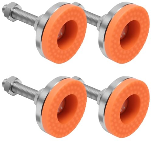 Hoypeyfiy 4 Pcs Heavy-duty Leveling Feet, Leg Levelers, 2.36-inch Diameter Base, M12x50mm Thread, Suitable for Workbenches, Machines, Cabinets
