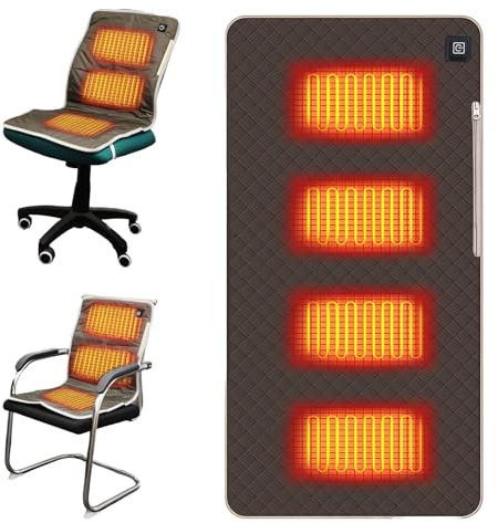 CeyKvo Tragbares USB-beheiztes Sitzkissen mit 3 Temperaturreglern, Geeignet für Campingstühle, Stadien und Outdoor-Aktivitäten. Elektrisches Heizkissen, 45 x 90 cm