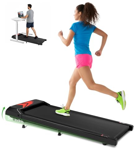 Cozary Walking Pad – Laufband für Zuhause & Büro mit 5% Steigung, mit App, 120kg Belastung, Leise & Platzsparend als Laufband Schreibtisch, Walking Pad mit Steigung für Fettverbrennung