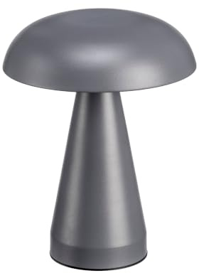 Luxus Europe - Tischlampe Touch Sofia Anthrazit - Kabellose LED-Tischlampe für den Innenbereich – USB-C wiederaufladbar – Touch-Bedienung – Dimmbar – 3 Lichtfarben