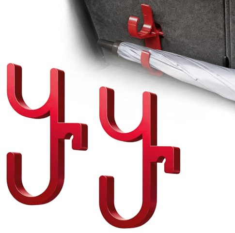 Muorruo 2 Piece Car Umbrella Holder, Umbrella Holder for Boot, No-drill Auto Umbrella Hook Holder, Multifunctional Storage and Organisation Hangers, Car Accessories