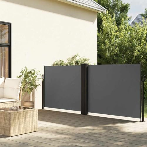 Mokuyary - Toldo lateral retráctil (100 x 1000 cm, persiana lateral para exteriores, protección contra el sol o el viento, para jardín, balcón, terraza