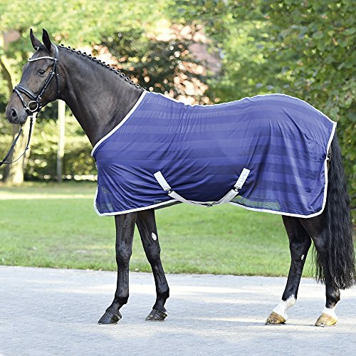BUSSE Transport-Fliegendecke STRIPE, navy (silber), Rückenlänge 115 cm