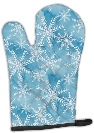 Caroline 's Treasures bb7553ovmt Watercolor Schneeflocke auf Blau verziert Ofenhandschuh, 30,5 x 21,6 cm Multicolor
