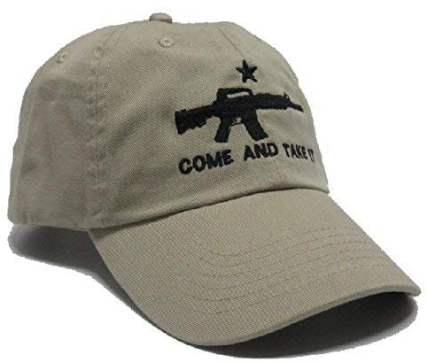 Military imagine Come and Take It Rifle Khaki AR-15 2nd Amendment Star Cap Hat