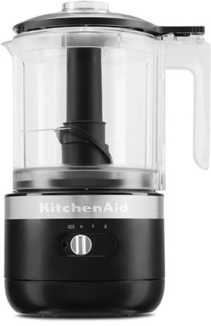 KitchenAid KFCB519BM Cordless Chopper, 5 cup, Matte Black