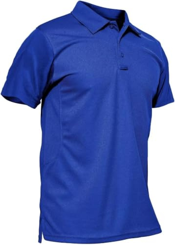 KEFITEVD Polo Shirts Herren Kurzarm Golf Tshirts Sport Outdoor Poloshirt | Kurzarm Polo Shirt; Schnelltrocknender Stoff; mit Brillenhalter; 3-Knopfleiste; Leichtes Tshirt für Golf und Sommer Outdoor