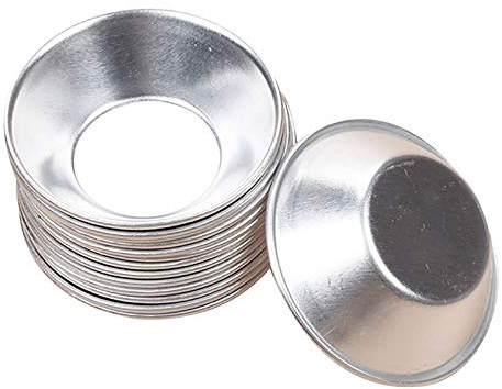 TopHomer 10 moldes de aluminio para tartas, pudín, tartas, tartas, quiches, mini pasteles y chocolates