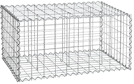 ESTEXO Steingabione Gabione Drahtkorb Metallkorb Steinkorb Wand Mauer 100x50x50 cm