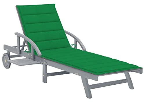 KTHLBRH [Blitzlieferung] Sonnenliege Camping-Liegestuhl, Sonnenliege, Gartenliege,für Gärten, Terrassen, Balkone, Strände,mit Auflage Akazie Massivholz
