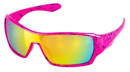 WILBERS & WILBERS 20129 - Retro Brille 80er Jahre mit Spiegelglas, für Damen und Herren, Partybrille für Karneval