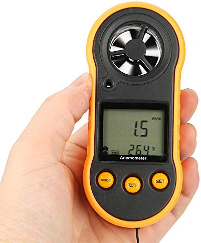 GM818 LCD Digital Anemometer 0-30 m/s Handheld Air Volume Measuring Meter Portable Wind Speed Meter Outdoor Weather Data Collection Environmental Measuring Instruments