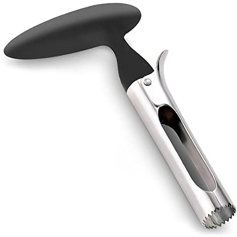 Jagowa Apple Corer Stainless Steel Apple Corer Remover Non-Slip Handle Fruit Corers for Pears Bell Peppers Kitchen Kit(Red Black)