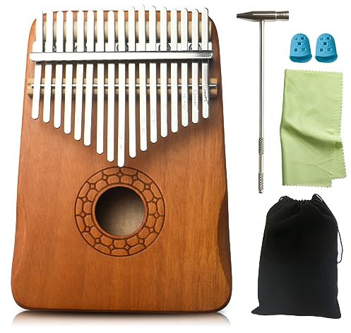 BAIRUTONG Kalimba Daumenklavier, Stylophon-Instrument, hochwertig, leicht und langlebig, Mahagoni, Musikgeschenke für Kinder und Erwachsene