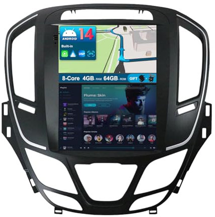 BXLIYER Android 14 IPS Autoradio pour Opel Insignia/Buick Regal/Lacrosse (2014–2017) - [4G+64G] - Senza fili Carplay/Android Auto - Caméra + MIC - 2 Din 9.7 Pouce - DSP WLAN 360-Caméra Fast-Boot
