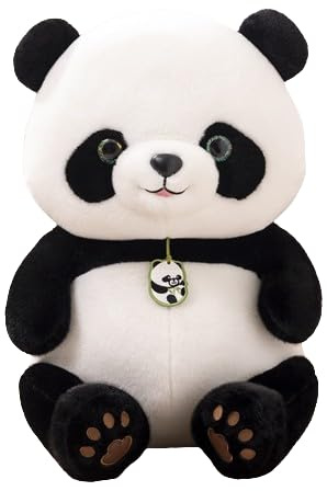 Panda Kuscheltier, 25 cm/9.8in Cartoon-Bambusröhren-Pflanze-Plüsch, anpassungsfähiges Geschenk für Kinder (Panda Bebe, 25 cm/9.8in)