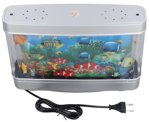 Lámpara LED de Ornamental Simulada, Decoración de Luz de Océano en Miniatura para el Hogar, Oficina, Habitación de Niños, con Cable de Carga USB (Enchufe europeo 220V)