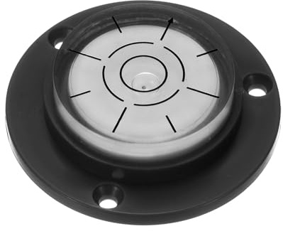 sourcing map Niveau à bulle horizontal de haute précision 12 x 49 mm, outils de mesure ronds pour camping-car, TV, cadre photo, niveleur, noir