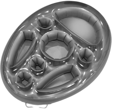 Laroal Inflatable Drink Holder 2 In 1 Floating Tray 8 Holes Large Capacity Floating Coaster Drink Holder Pool Inflatable Pool Bar Inflatable Pool Drink Holder Floating