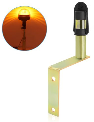 Biqiure Halterung für Rundumleuchte für Traktor, Halterung für Blinklichter, mit Kabel und wasserdichter Kappe für Landmaschinen und Traktoren, 1 Stück (T Typ) (S)