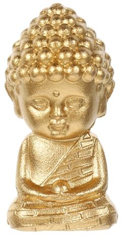 IMIKEYA Statua Di Buddha in Ottone Scultura Retrò Di Buddha in Metallo Ornamento Artigianale