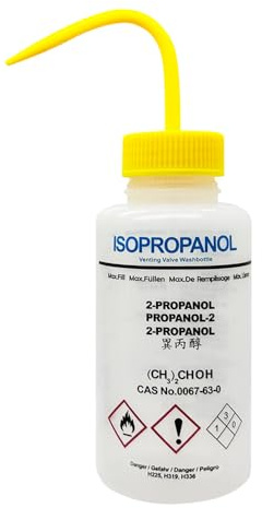 haituoyizhan 1pcs Lab Isopropanol Elbow Plastic Squeeze Wash Bottle Lab Rinse Bottles Clean Safely (500ml)
