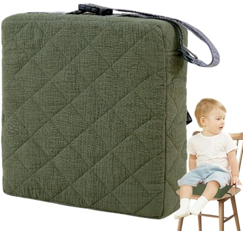 SitzerhöHung Stuhl Kinder,8cm SitzerhöHung Sitzkissen Kinder Mit 2 Sicherheitsschnalle Gurt Tragbare KindersitzerhöHung Rutschfeste StuhlerhöHung Kinder
