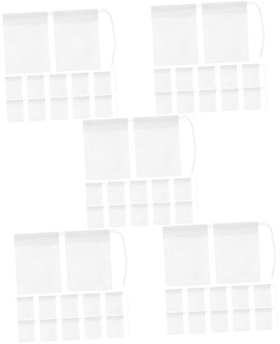Cabilock 5 Juegos Bolsa De Gasa Resellable Té Chai Filtrar Fuga Hidro Doble Colador De Bolsa De Nuez Colador De Nuez Bolsa De Filtro Bolsa Coladora De Cafe Tela No Tejida 100 Uds * 5