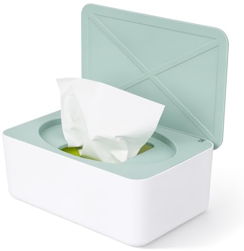 Feuchttücher Box, Nachfüllbare Feuchtes Box Feuchtes Toilettenpapier mit Deckel (Grün)