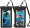 KUKUPOW Funda Impermeable Móvil 2 Piezas, Bolsa Estanca Móvil Universal Smartphone hasta 7,2, IPX8 Bolsa Impermeables Móvil Cuerda Desmontable y Ajustable para iPhone 16 15 14 13 12