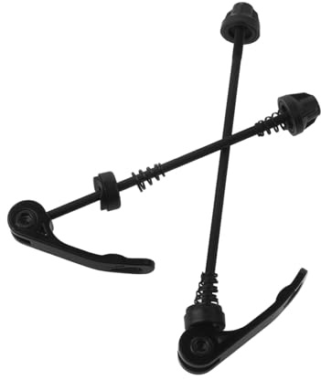 Toddmomy Fahrrad Schnellspanner mit Verriegelung, Legierung, 1 Paar | Leicht und Praktisch, für Rennrad und Mountainbike, Schwarz, Outdoor Einsatz, Vorder und Hinterrad