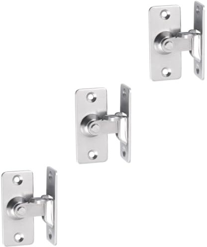 Mipcase 3 Pièces Serrure Acier Inoxydable pour Porte Coulissante Verrou pour Fenêtre Cabinet Installation Facile Durable pour Maison Sans Rondelle
