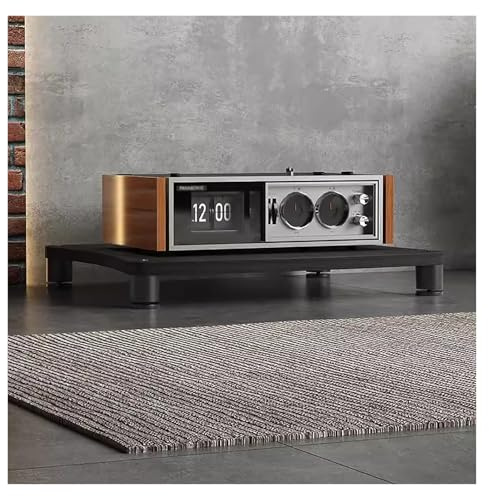 HPTHLY Premium HiFi-Rack, Schwarzes Audio-Rack Im Modernen Design, HiFi-Turm-Medienständer Für Elektronikgeräte, Stereo-Komponenten-Schrankregal Für Heimkino(Schwarz-1. Stufe)