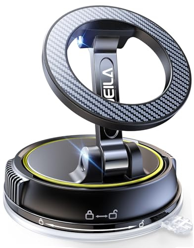 Handyhalterung Auto Magnetische, 360° Drehbare Vakuum Magnetischer Handyhalterung, KFZ Autohalterung Mag&Safe mit 78+LBS stärkste Saugkraft & 2400gf stärkster Magnet, für Alle Handys, Olivgelb.