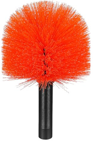 TOVINANNA Cabezal para Limpiar Telarañas de Plástico Naranja Almacenamiento Conveniente, Resistente para Uso en Interiores y Oficina