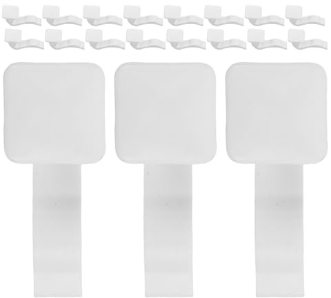 Toyvian 30 Pezzi Ganci per Termoarredo in Plastica Bianco 6,2mm, Ganci per Asciugamani da Radiatore, per Bagno e Casa