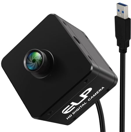 ELP Cámara web HD de 200 fps con obturador global USB 3.0, 1920 x 1200 @ 120 fps con lente HFOV de 75° sin distorsión, UVC Plug & Play para captura de movimiento, compatible con Windows, Mac y Linux