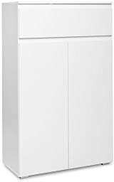 Newfurn Kommode weiß matt grifflos Highboard Wohnzimmer Schlafzimmer