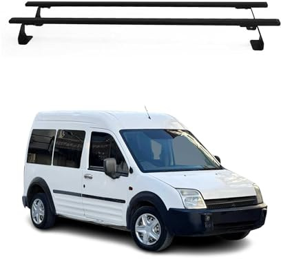 OMAC Dachträger für Ford Ranger T6 2011-2022 Aluminium 2 Stangen Silber | TÜV/DIN 75302:2019 geprüft, Abschließbar, bis 75 kg Traglast, Querträger, Grundträger