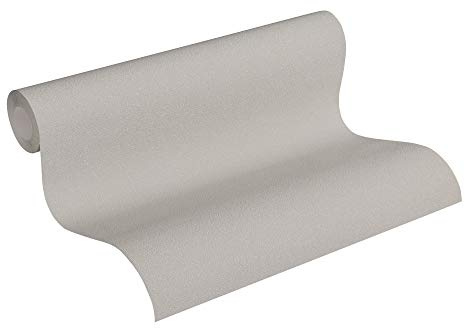 A.S. Création Livingwalls Vliestapete Diamonds Tapete Uni 10,05 m x 0,53 m beige grau metallic Made in Germany 372721 37272-1