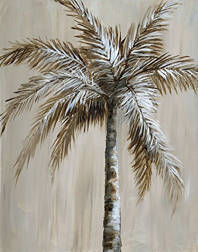 Feeling at home Lienzo-con-AMERICANO-BOX-Palm-Magic-II-Nan-Coastal-Fine-Art-impresión-en marco de madera-Vertical-40x31_in